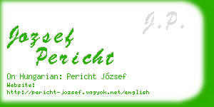 jozsef pericht business card