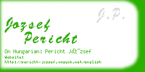 jozsef pericht business card